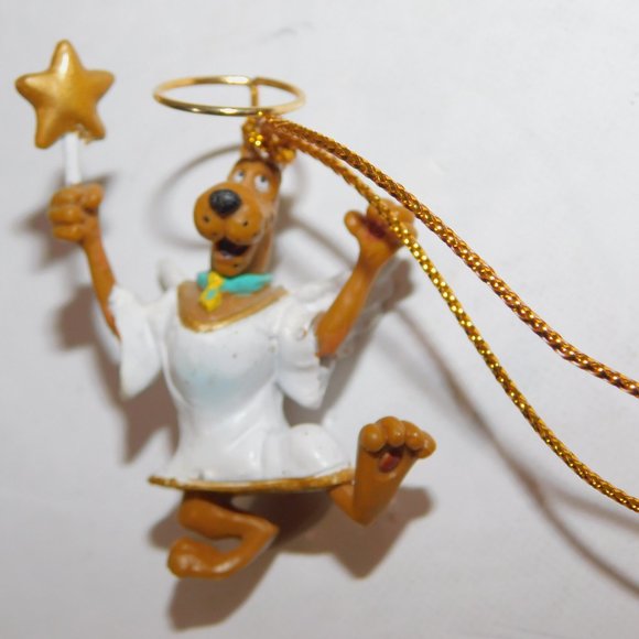 Vintage 2000 Scooby Doo Scooby as Angel Mini 1.75" Christmas Tree Ornament - Picture 3 of 4